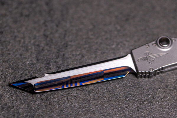 Marfione Custom Halo III Mini Blued Mosaic Damascus - Image 5